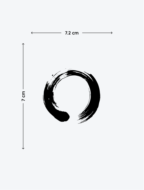 Enso Circle temporary tattoo