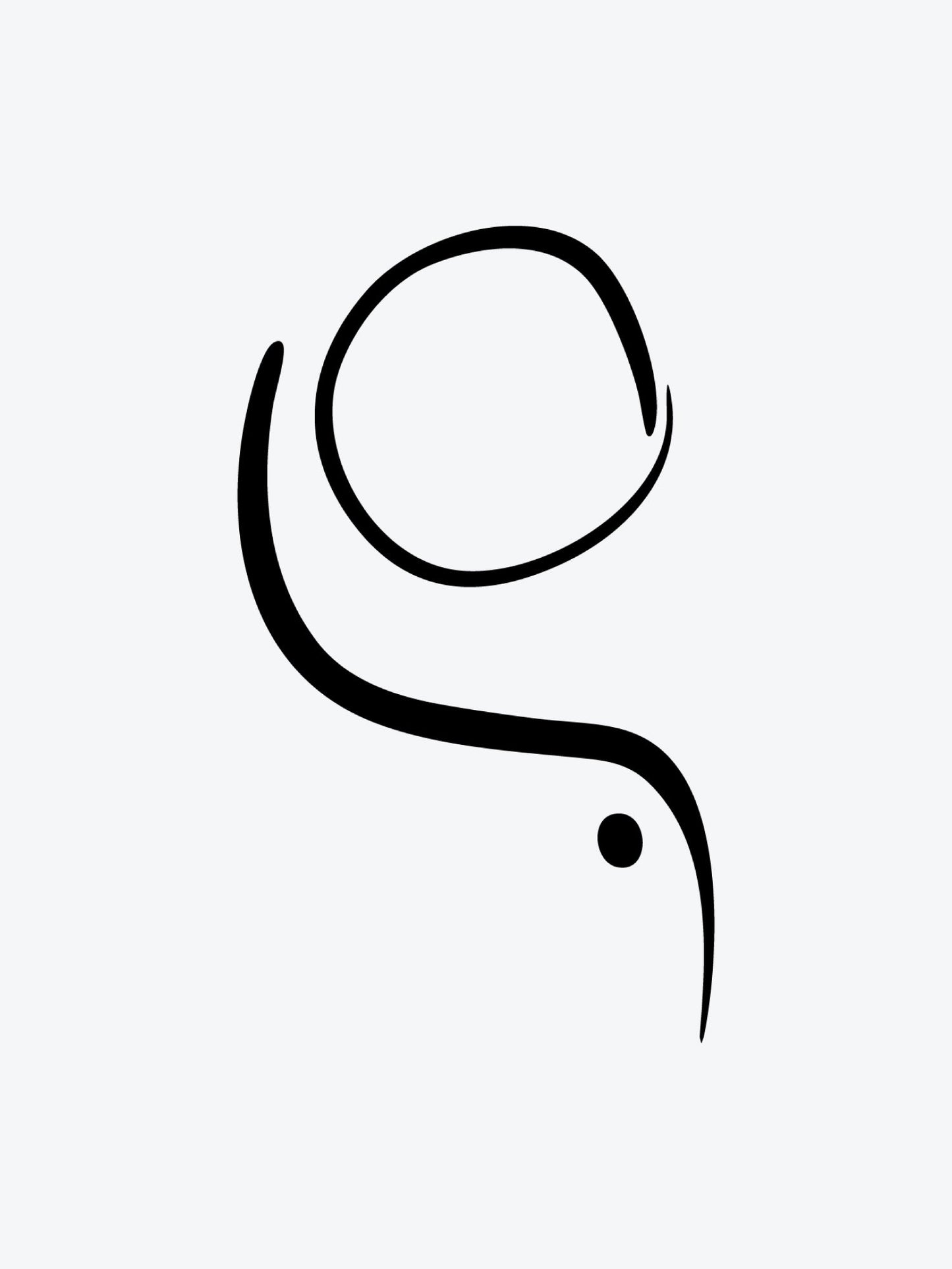 Moon Dot Line temporary tattoo
