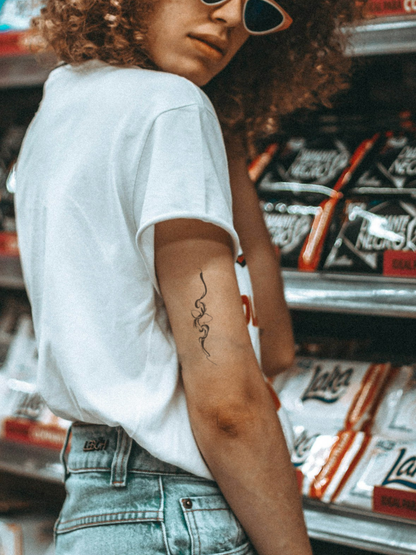 Aquarell Snake temporary tattoo