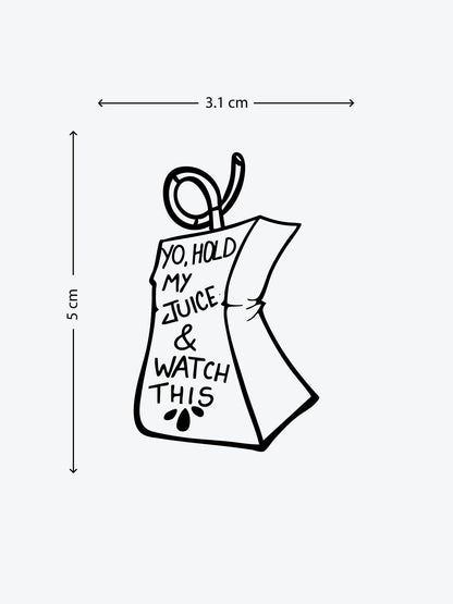 Juiced Up temporary tattoo