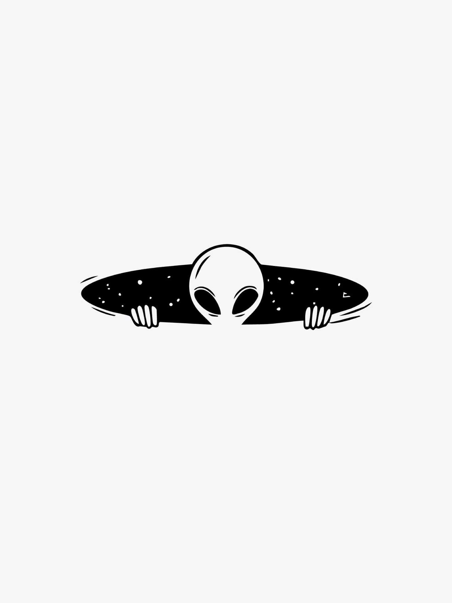 Lurking Alien temporary tattoo