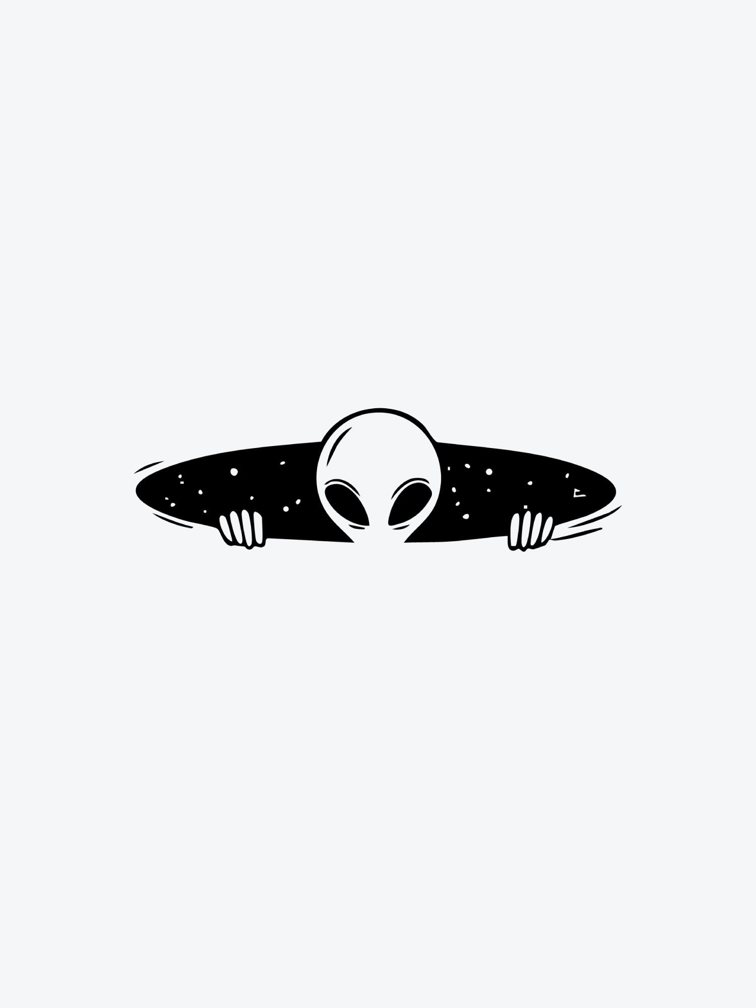 Lurking Alien temporary tattoo