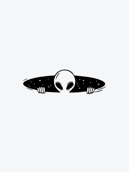 Lurking Alien temporary tattoo