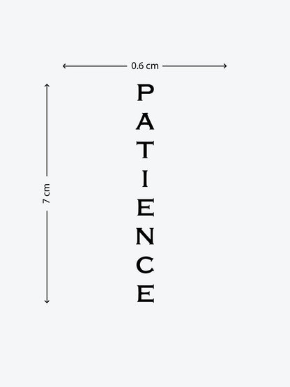 Patience temporary tattoo