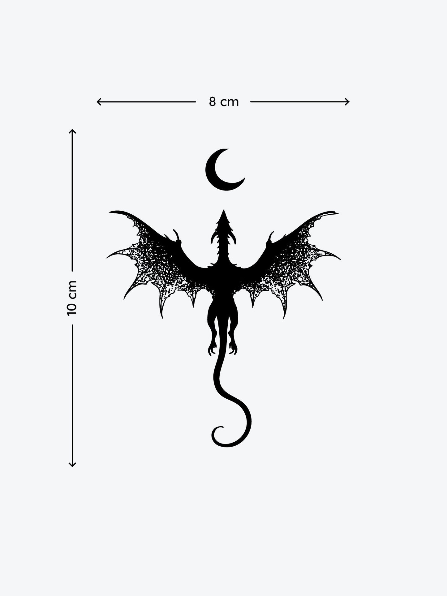 Dragon With Moon temporary tattoo