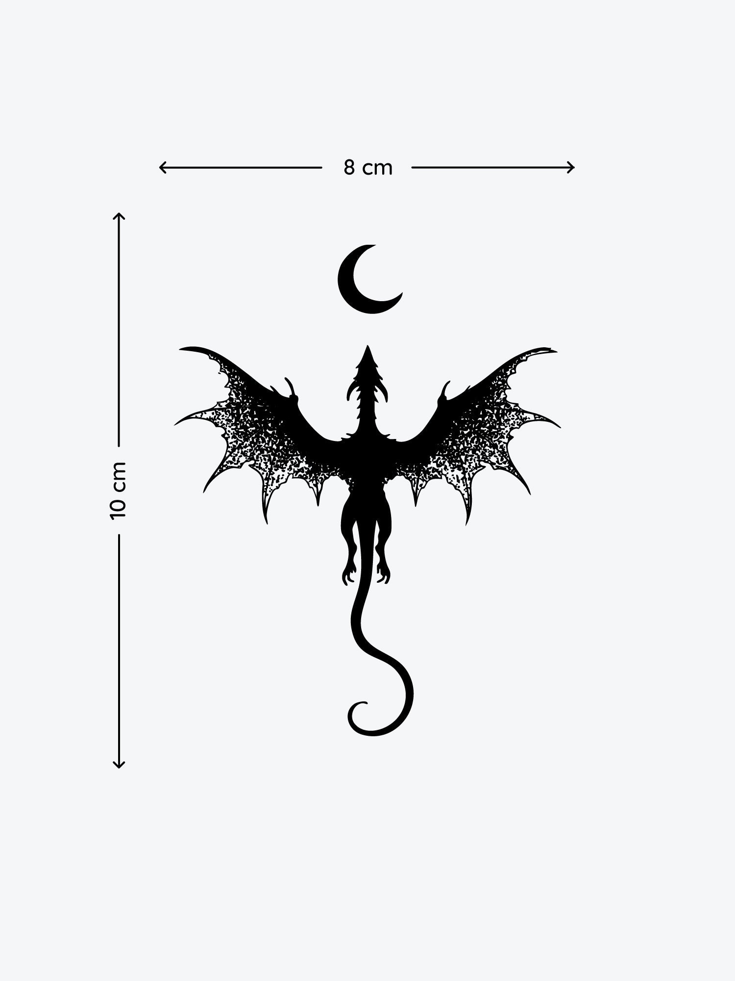 Dragon With Moon temporary tattoo