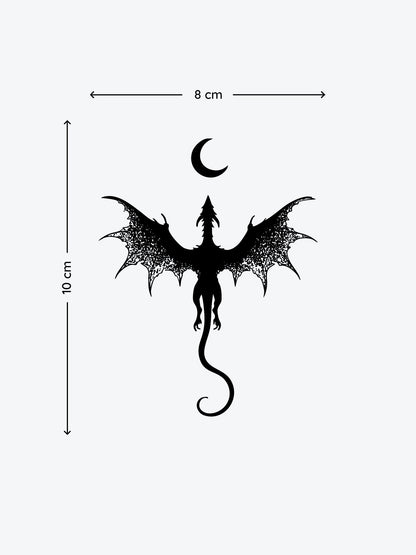 Dragon With Moon temporary tattoo