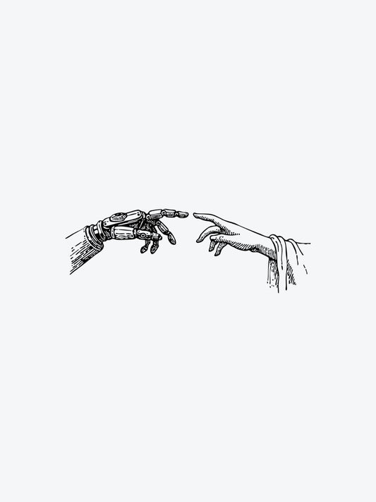 AI Vs Human temporary tattoo
