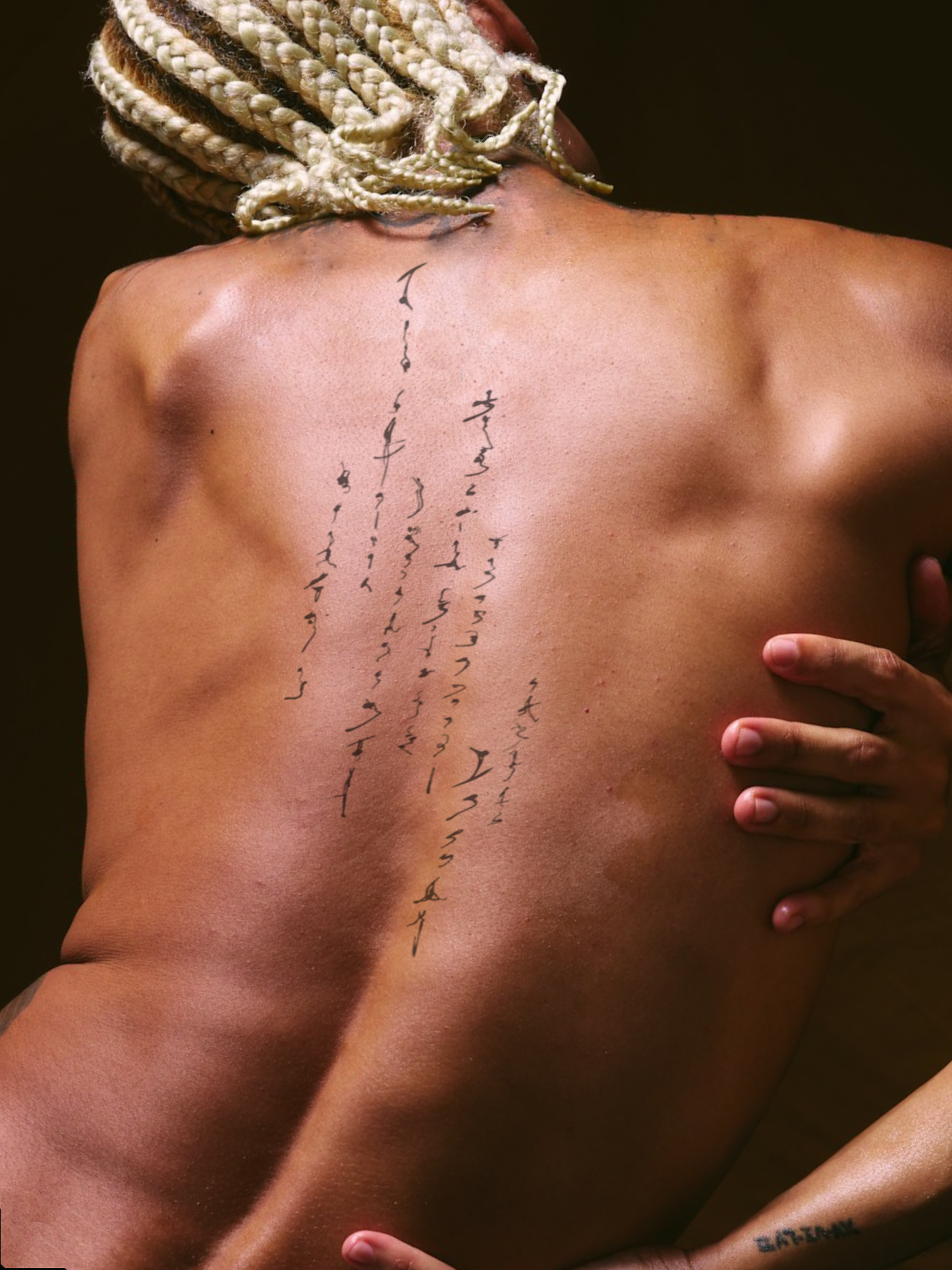 Symbols Asemic Long temporary tattoo