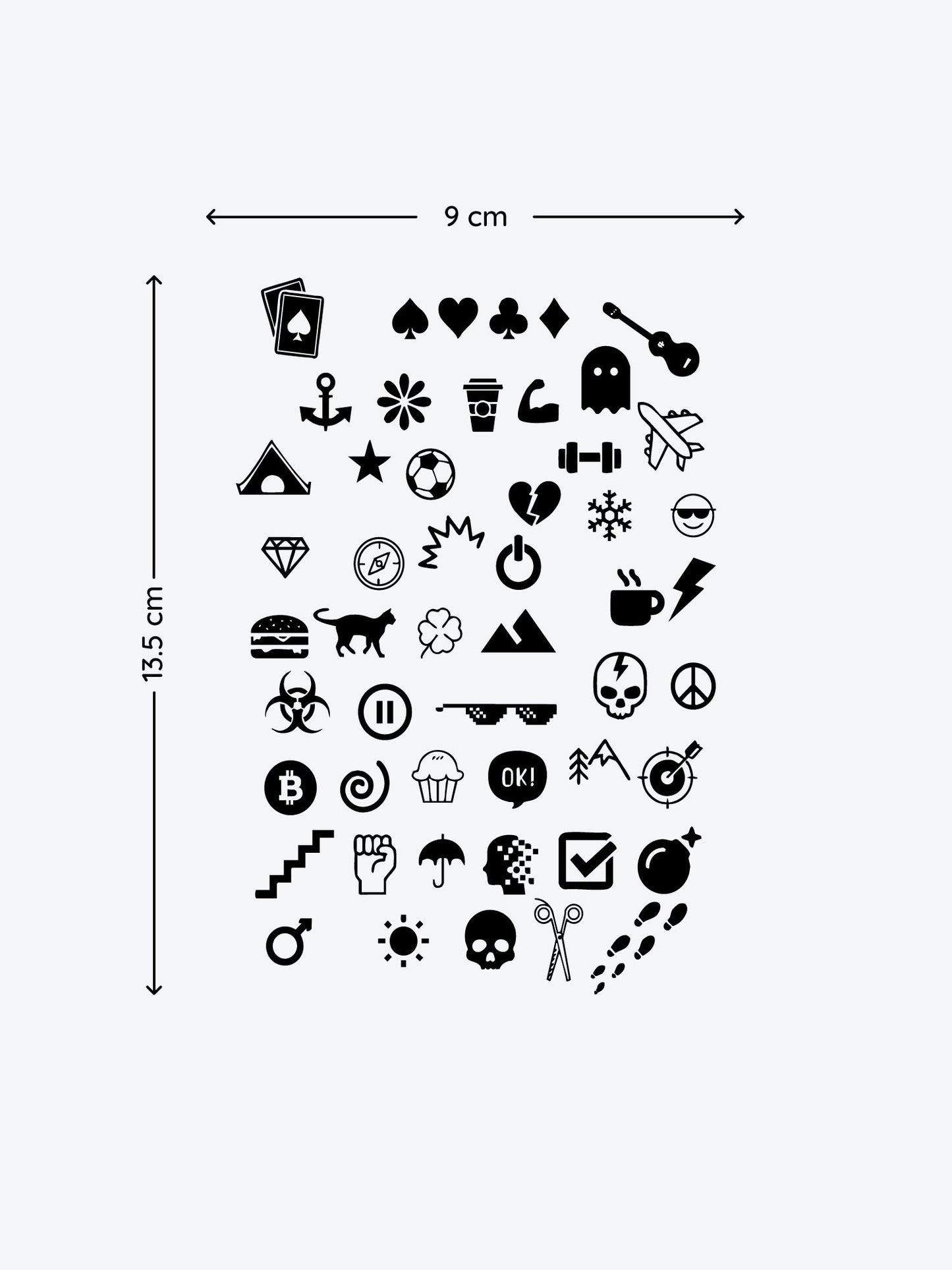 Basic Tiny Bundle temporary tattoo