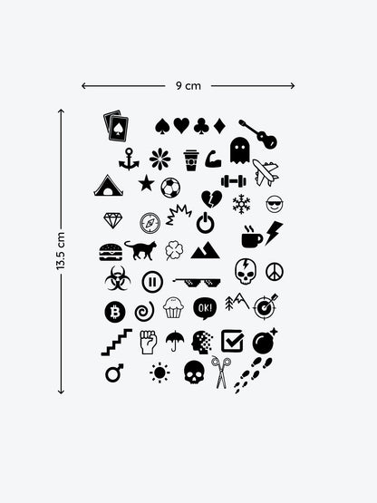 Basic Tiny Bundle temporary tattoo