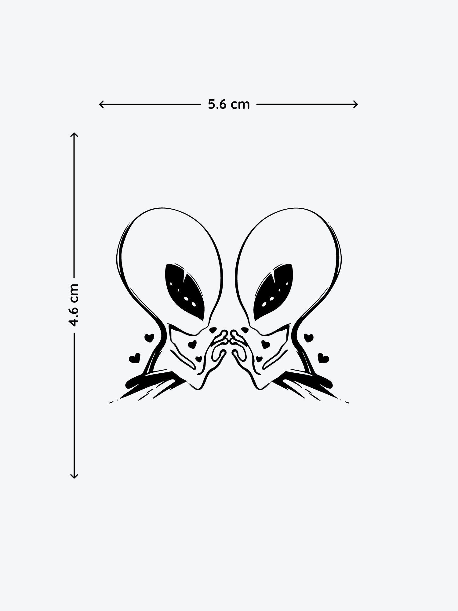 Alien Couple by Mr B temporary tattoo