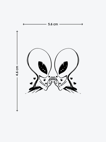 Alien Couple by Mr B temporary tattoo
