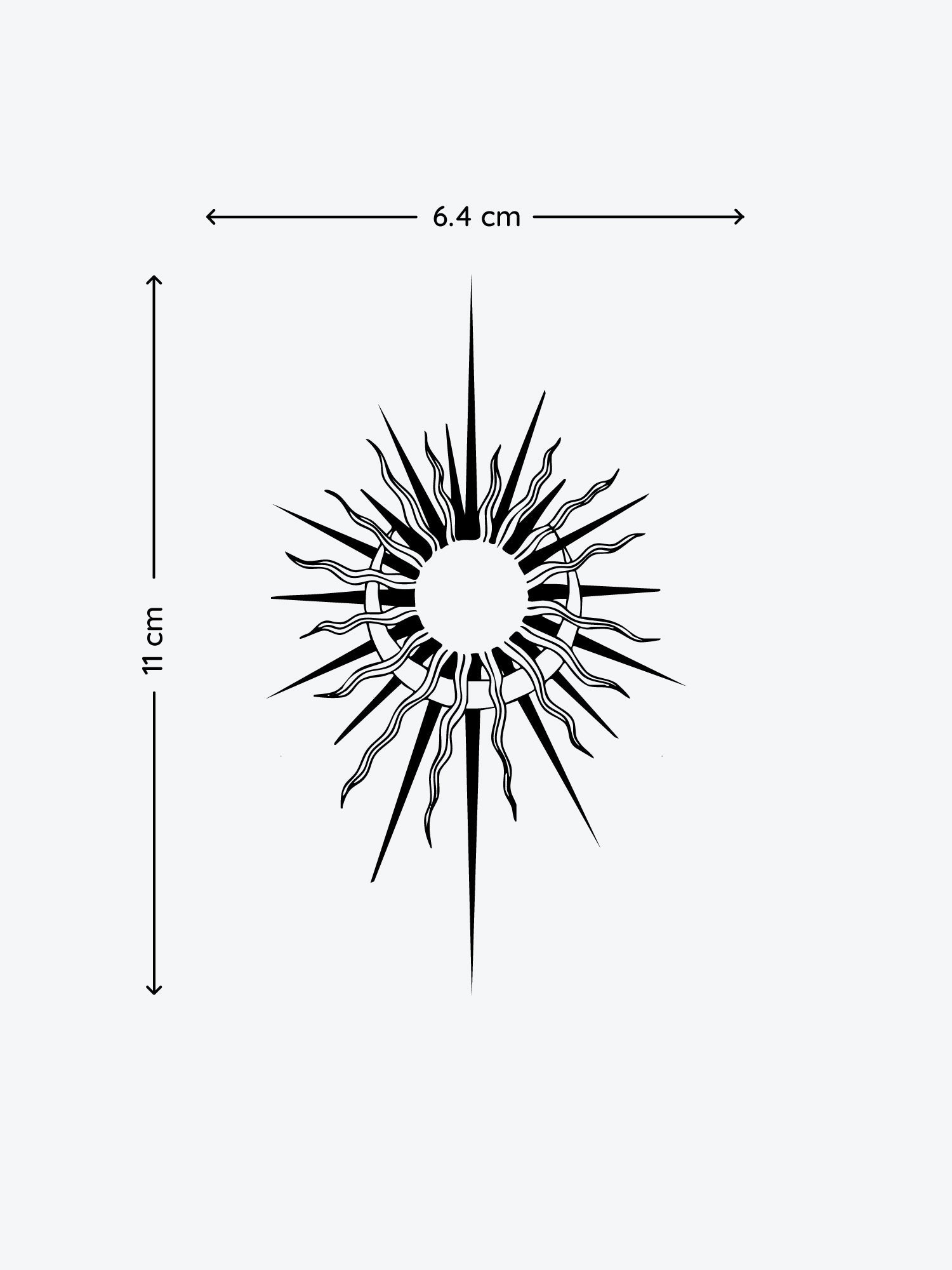 Moon Sun Fusion temporary tattoo
