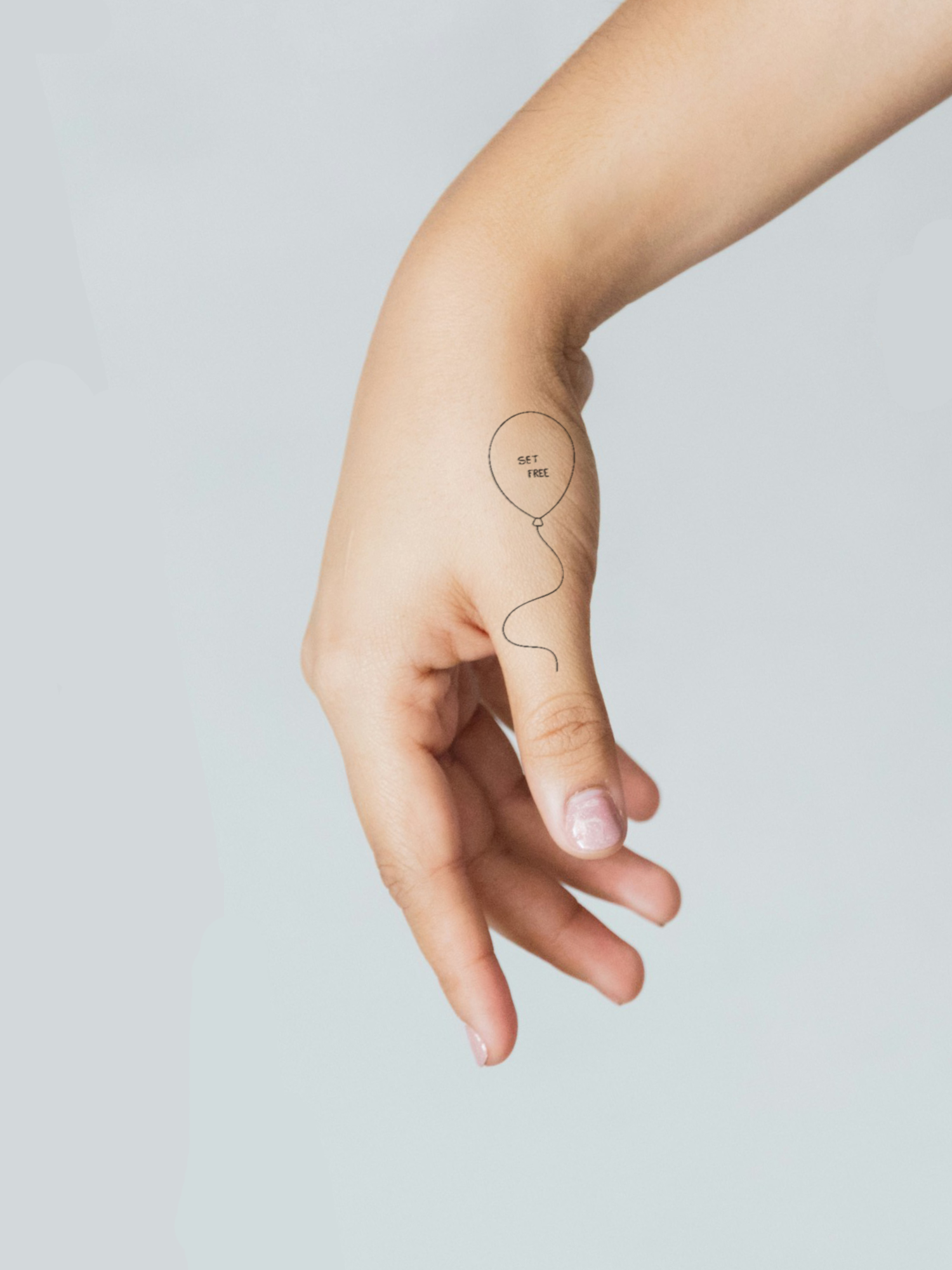 Balloon temporary tattoo
