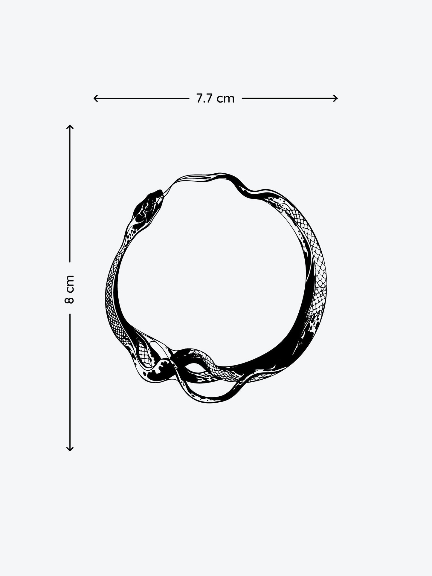 Snake Circle temporary tattoo