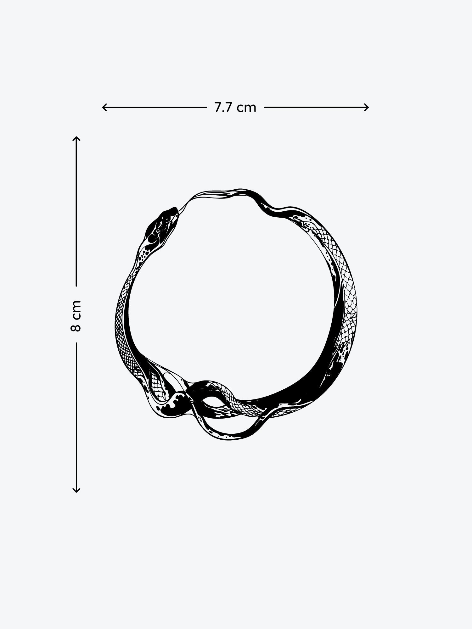 Snake Circle temporary tattoo
