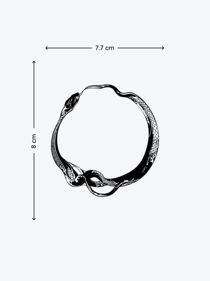 Snake Circle temporary tattoo