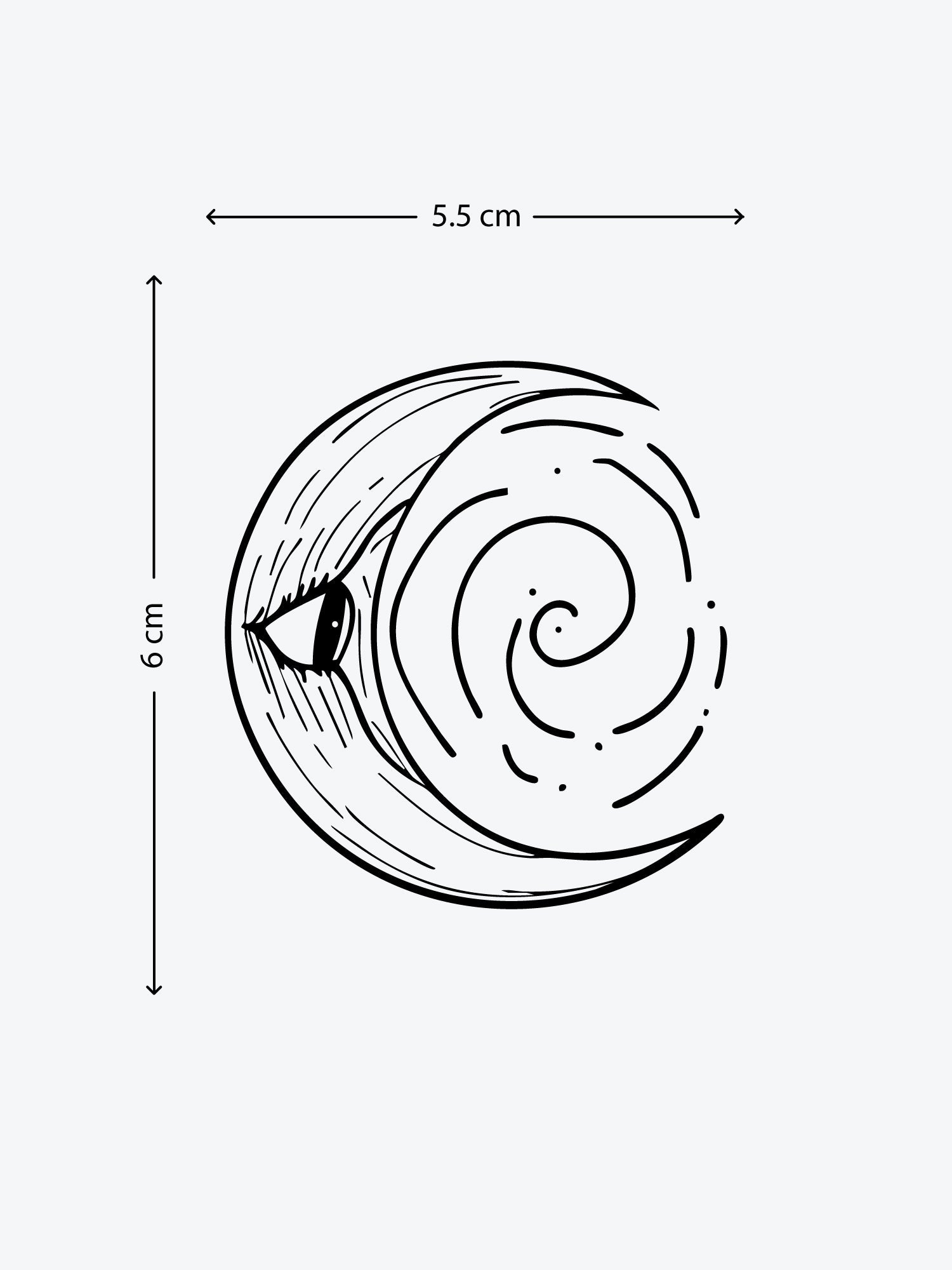 Moon Eye temporary tattoo