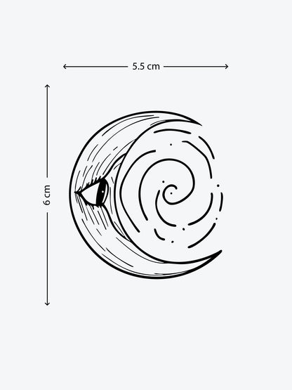 Moon Eye temporary tattoo