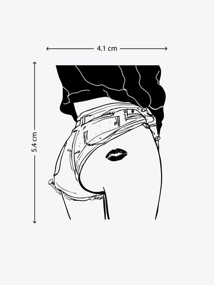 Kiss My A temporary tattoo
