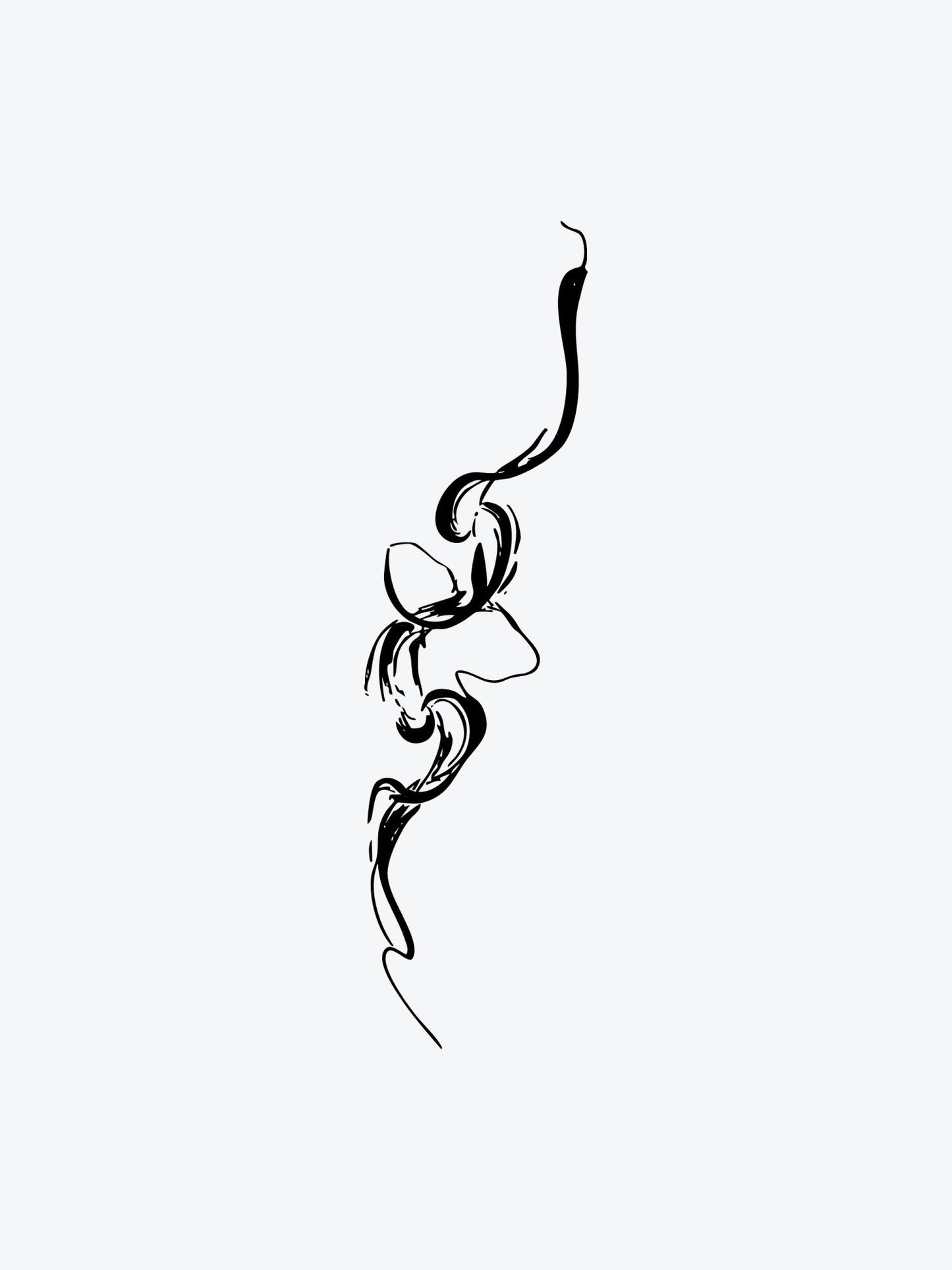 Aquarell Snake temporary tattoo