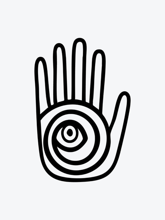 Abstract Hand temporary tattoo