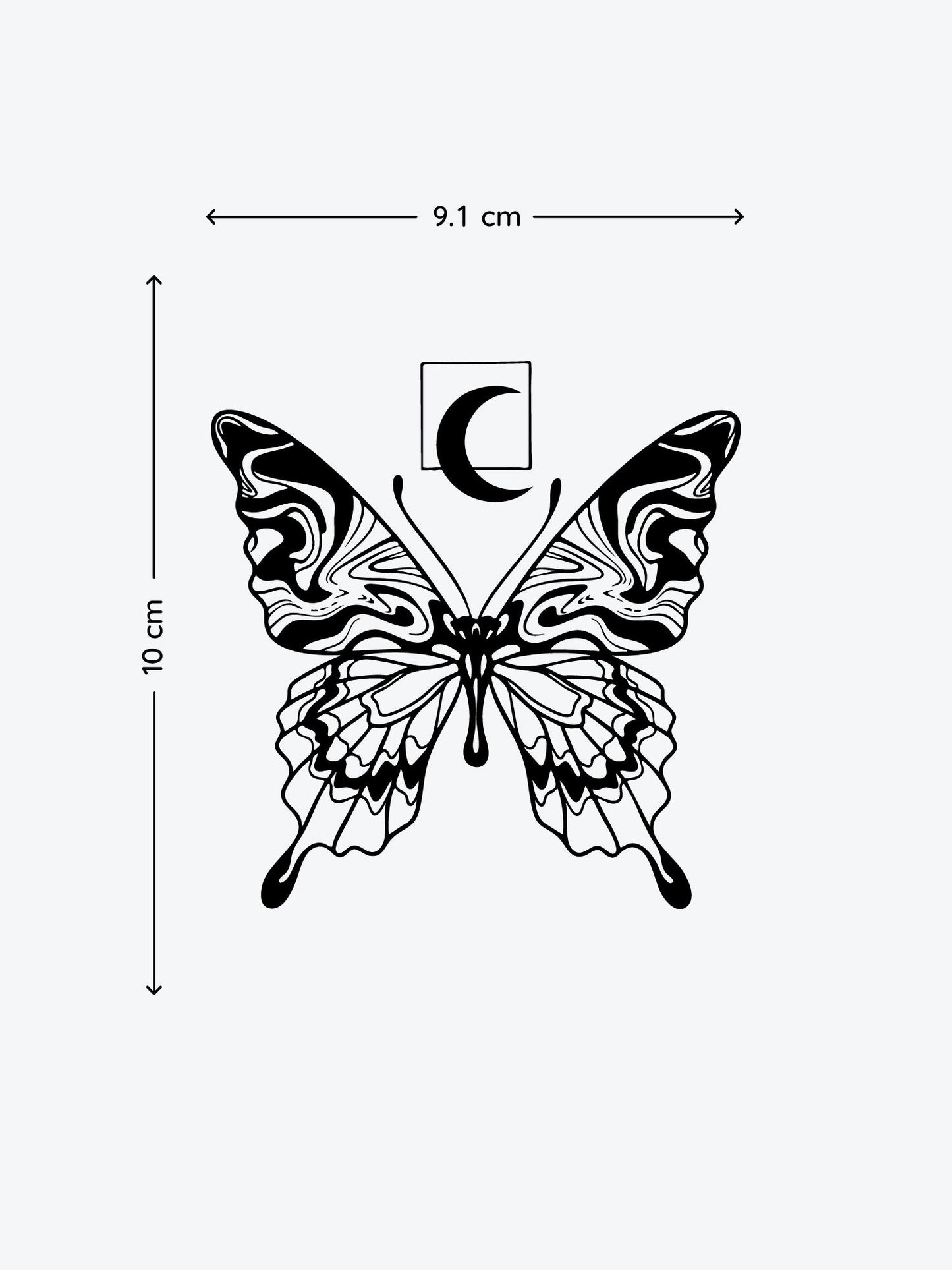 Butterfly Fluid temporary tattoo