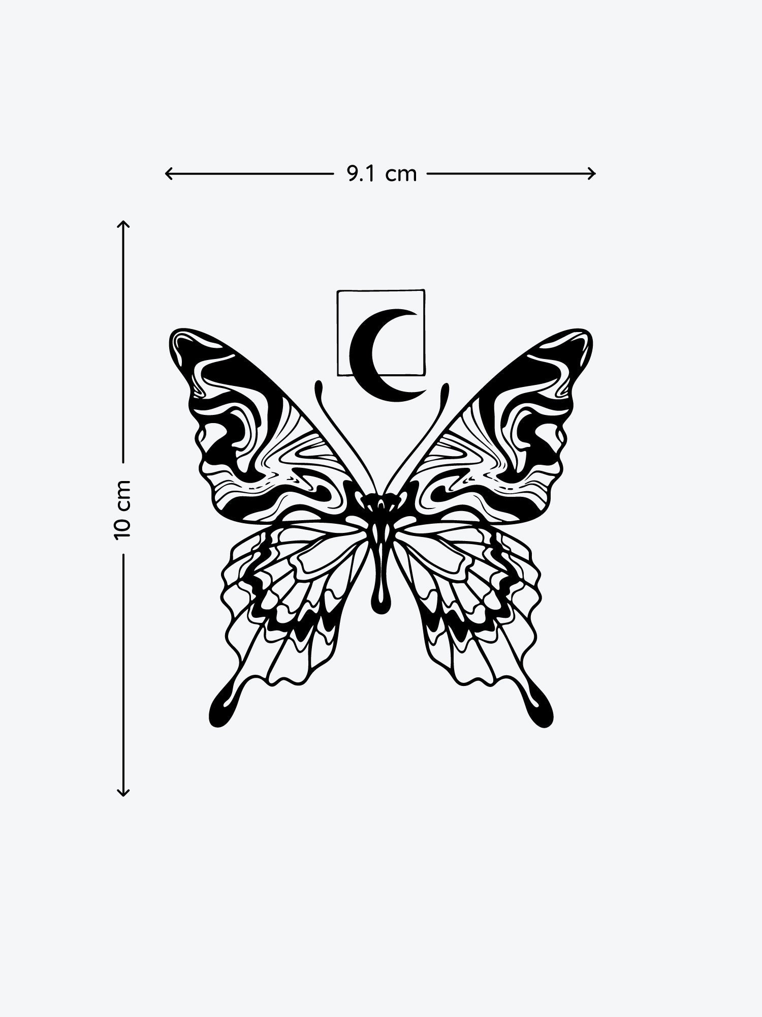 Butterfly Fluid temporary tattoo