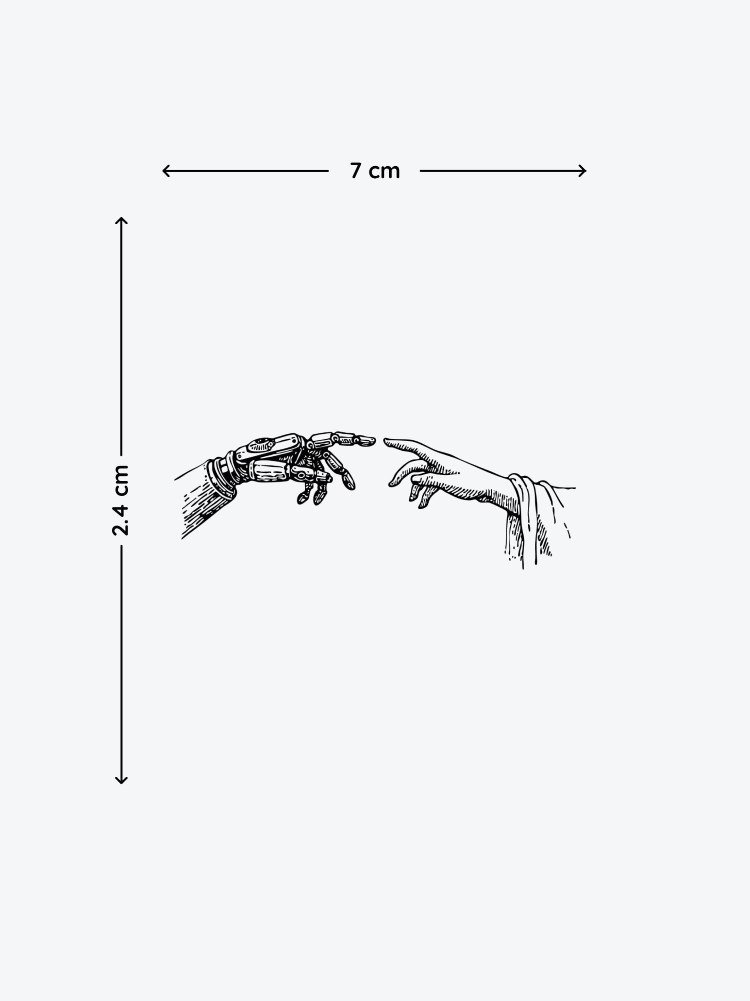 AI Vs Human temporary tattoo