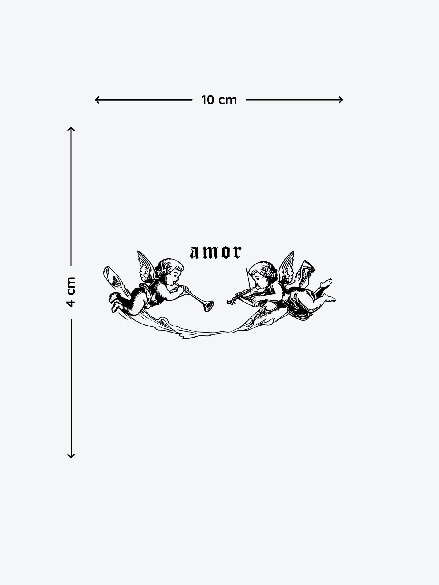 Amor temporary tattoo