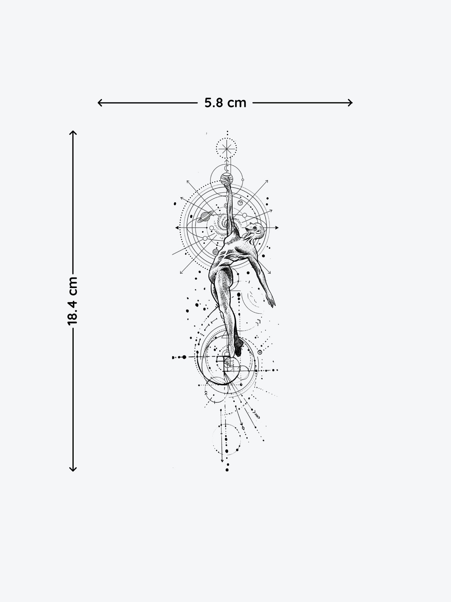 Elegant Sculpture temporary tattoo