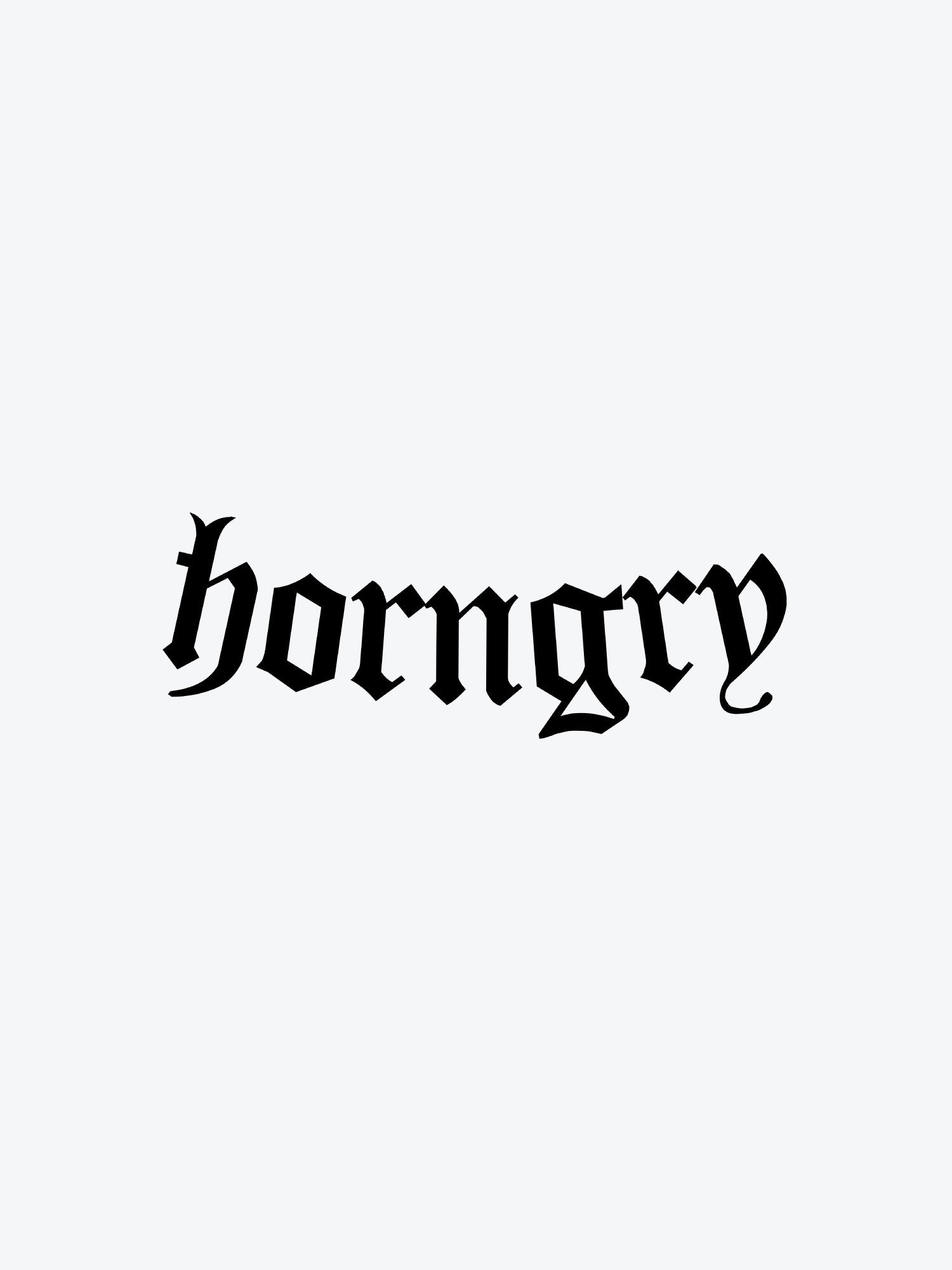 Horngry temporary tattoo