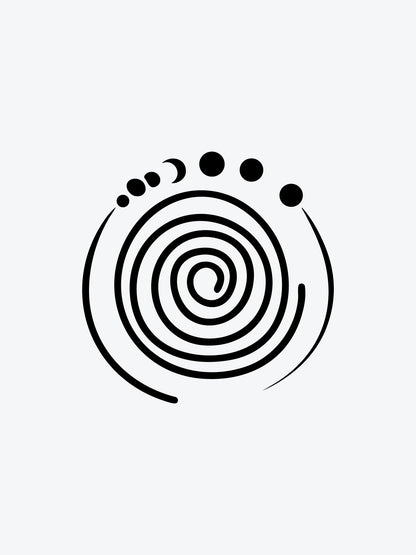 Lunar Spiral temporary tattoo