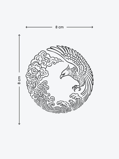 Eagle In Clouds temporary tattoo