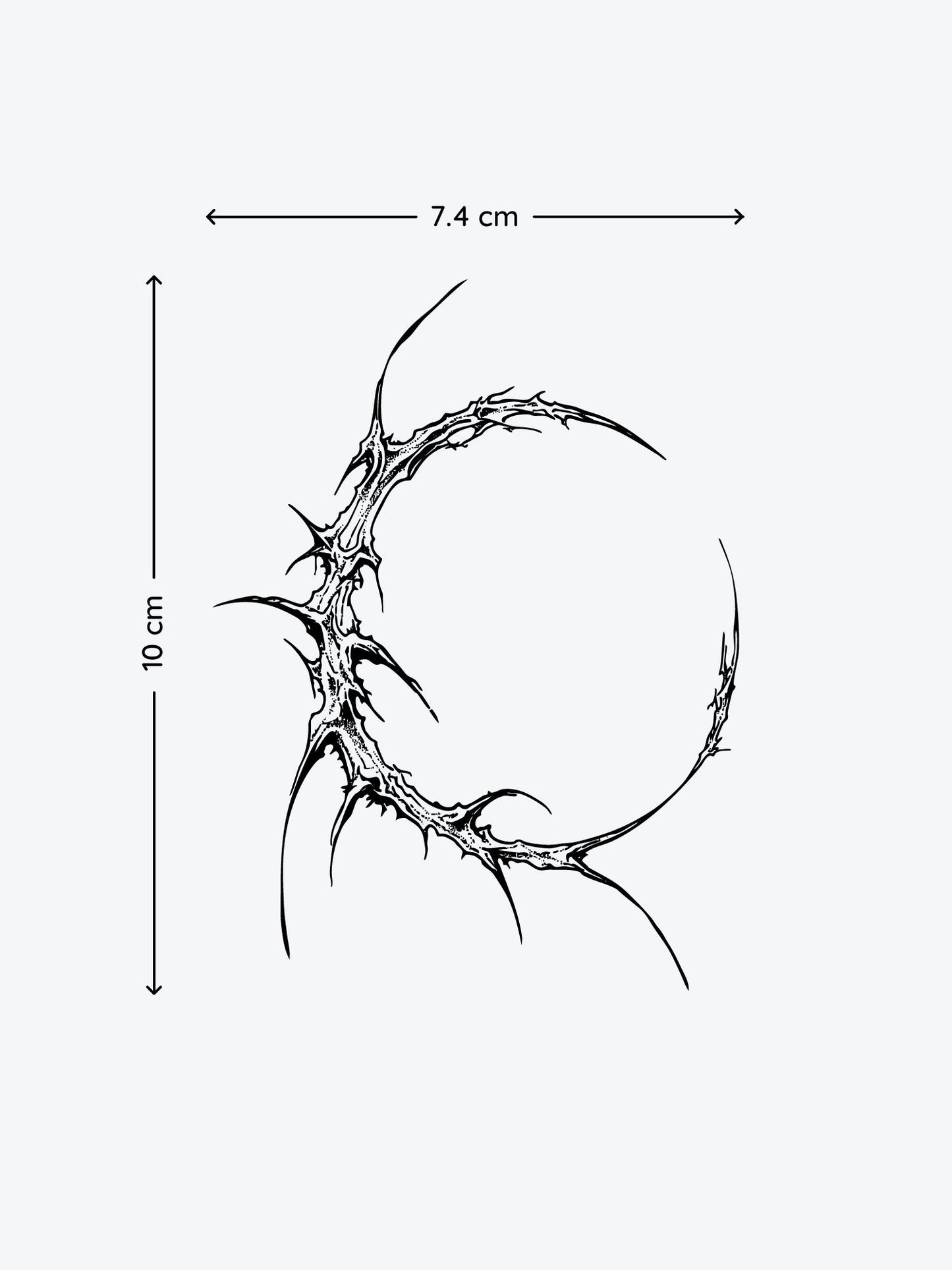 Moon Tribal temporary tattoo