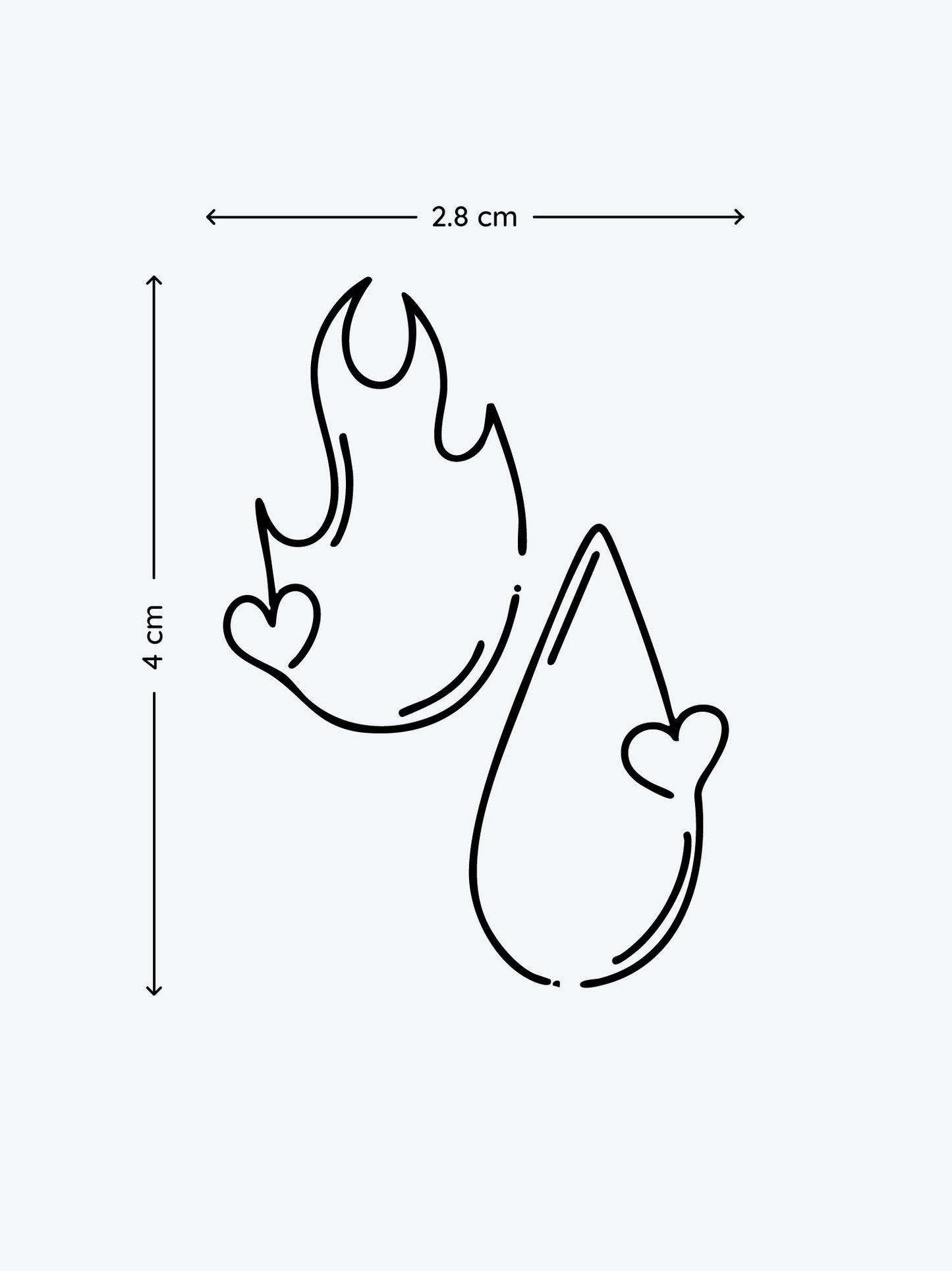 Water Drop Couple temporary tattoo