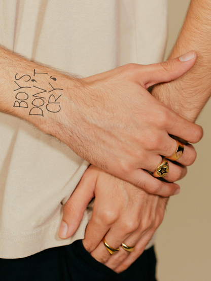 Boys Dont Cry temporary tattoo