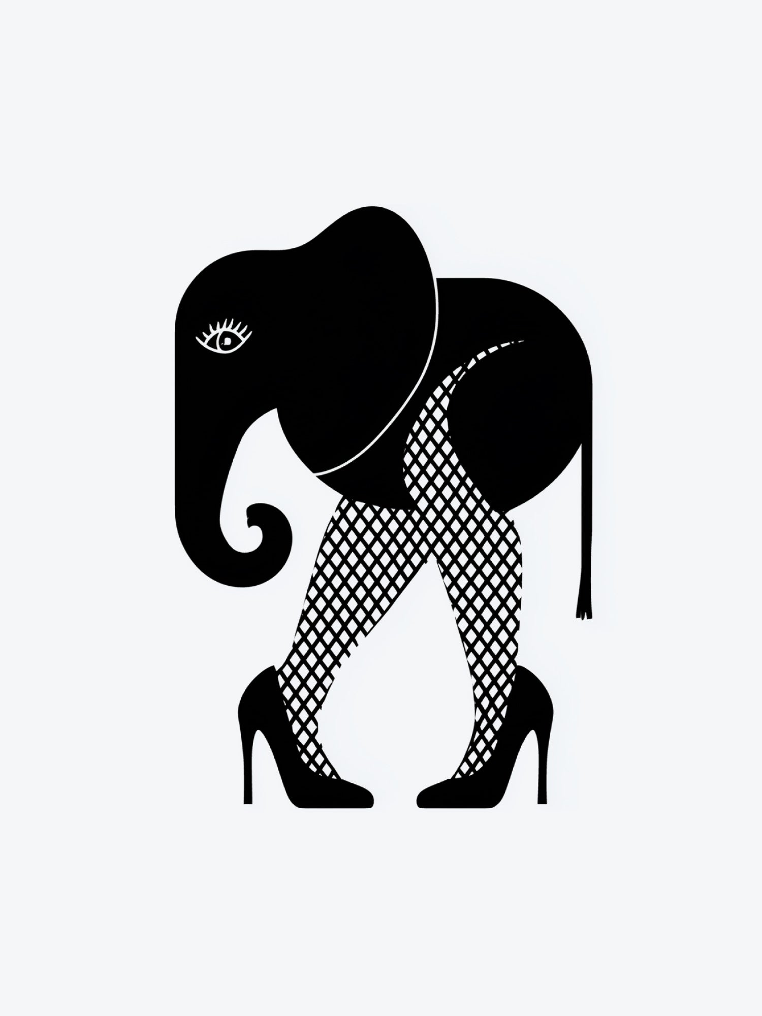 Elephant Stiletto temporary tattoo
