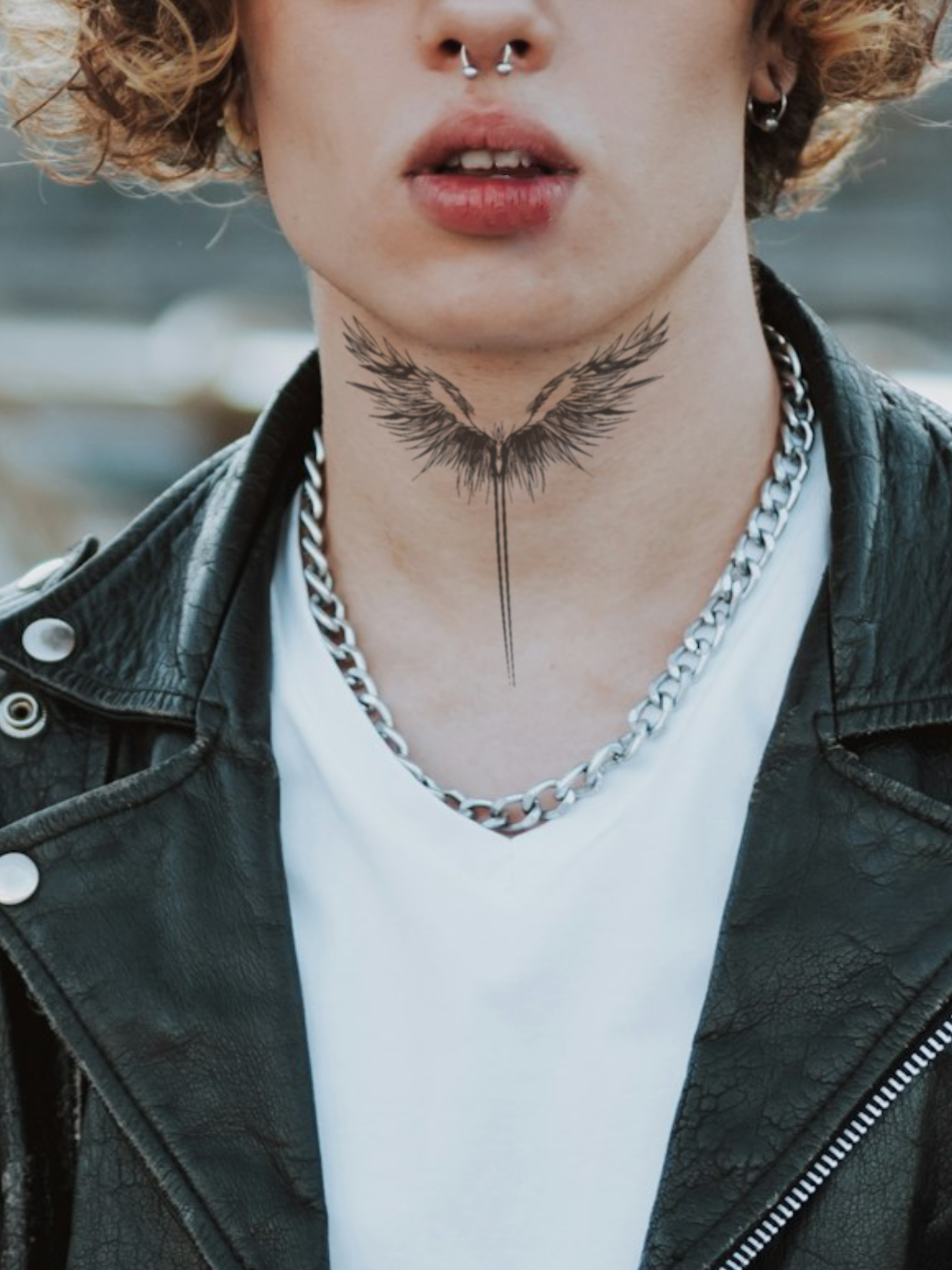 Sharp Wings temporary tattoo