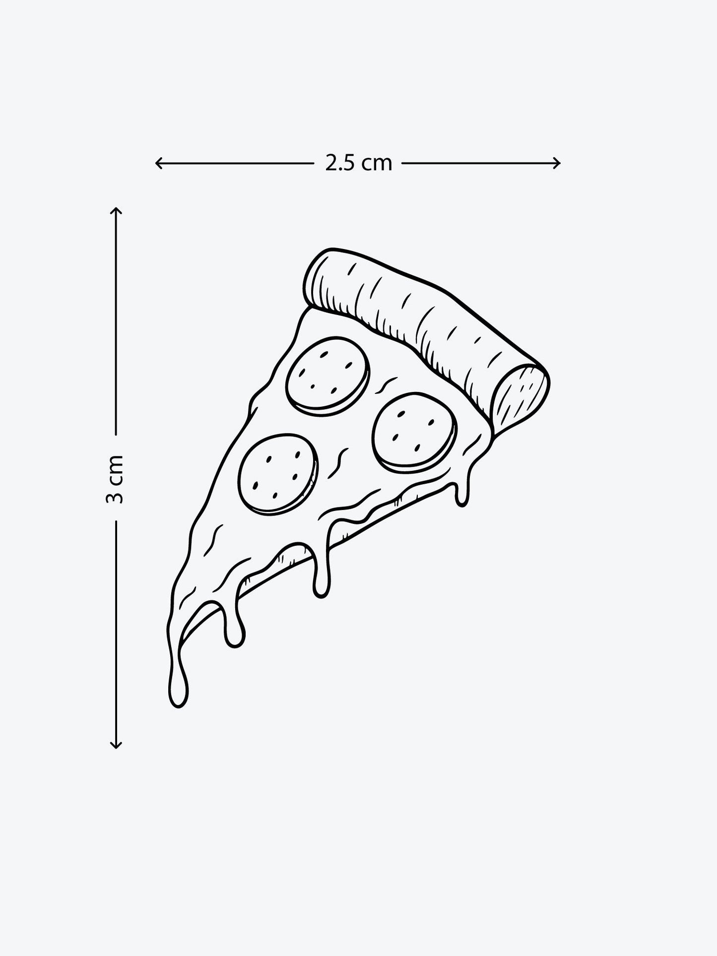 Pizza temporary tattoo
