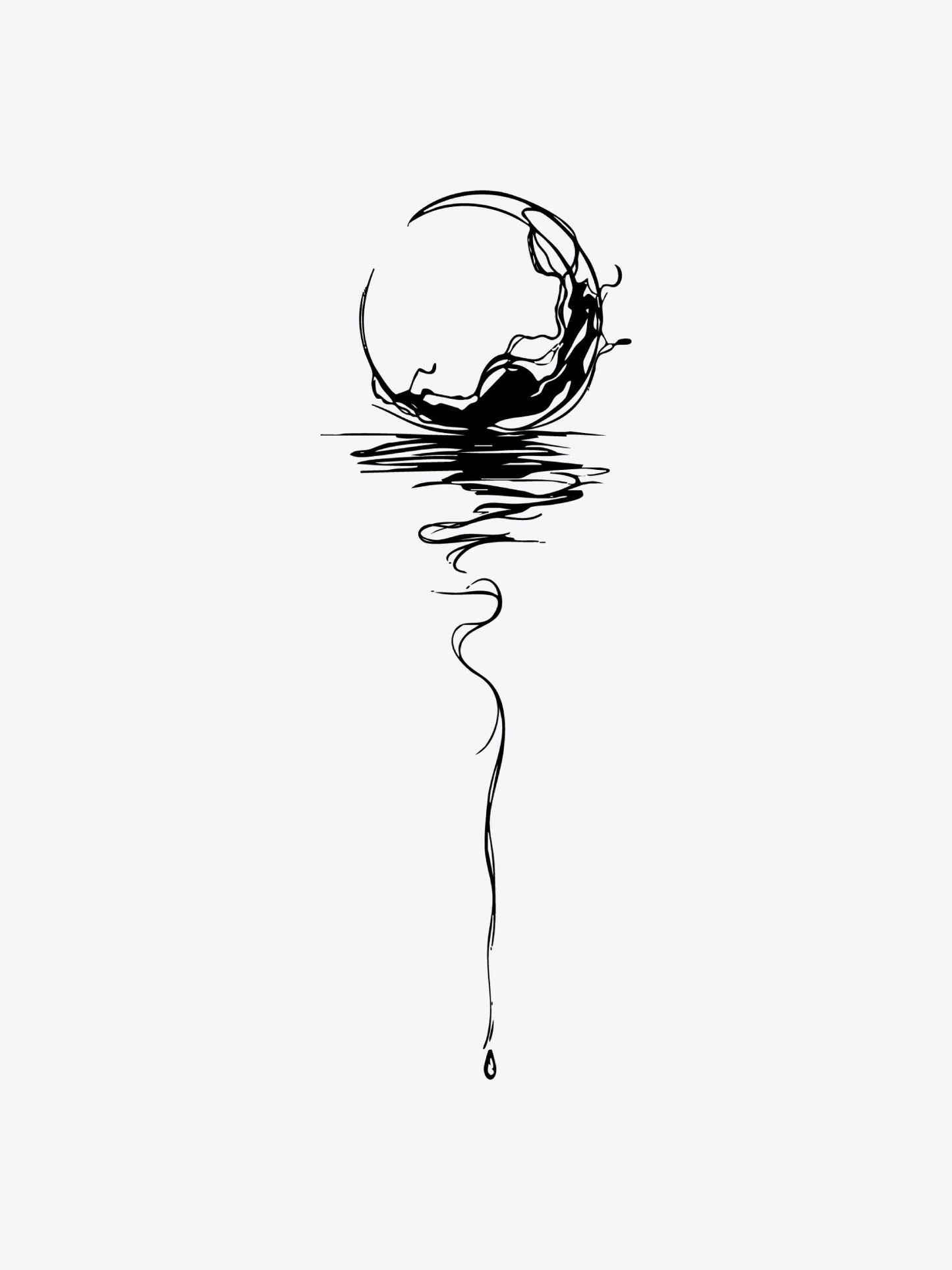 Road To The Moon temporary tattoo