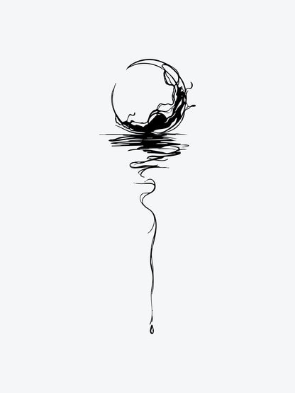 Road To The Moon temporary tattoo