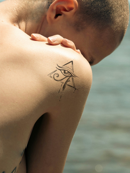 Eye of the Hidden Horus temporary tattoo