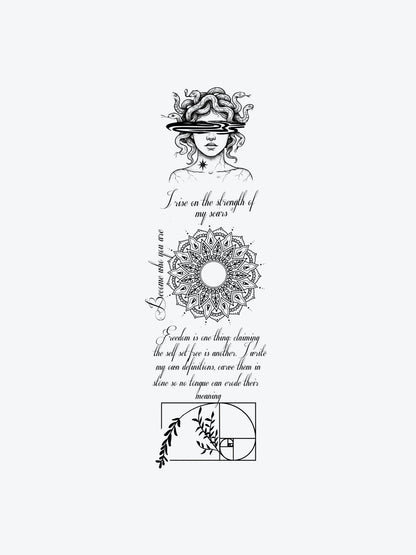 Medusa Artwork temporary tattoo