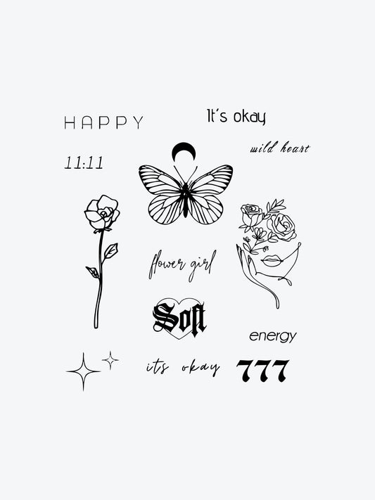 Its Okay Bundle(12 Tattoos) temporary tattoo
