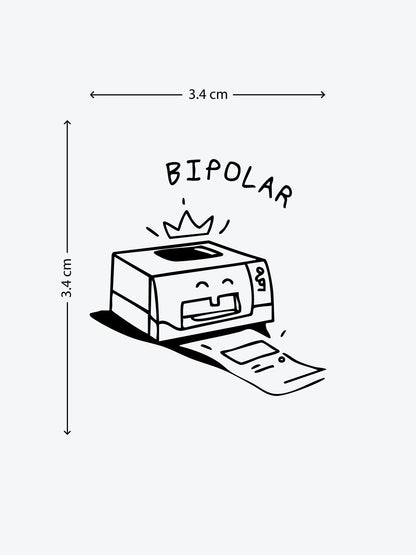 Bipolar temporary tattoo