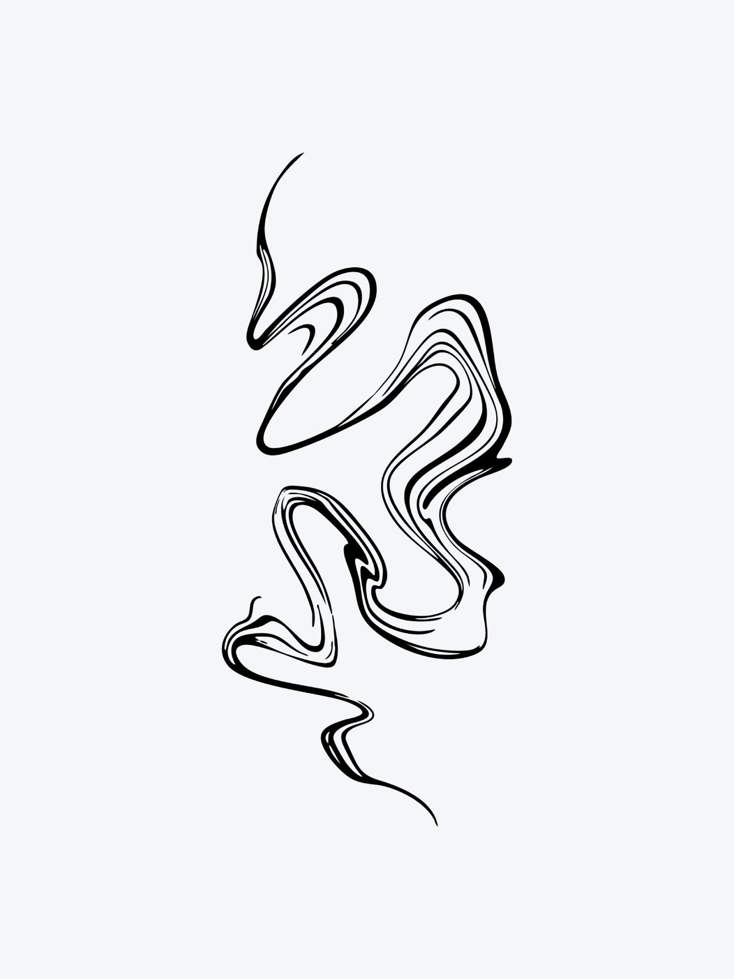 Lines temporary tattoo