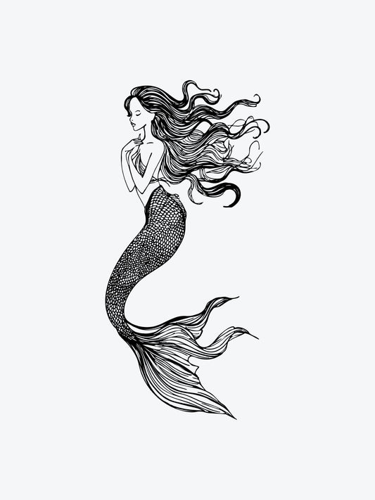 Sexy Mermaid temporary tattoo