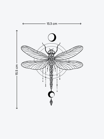 Dragonfly Artwork temporary tattoo